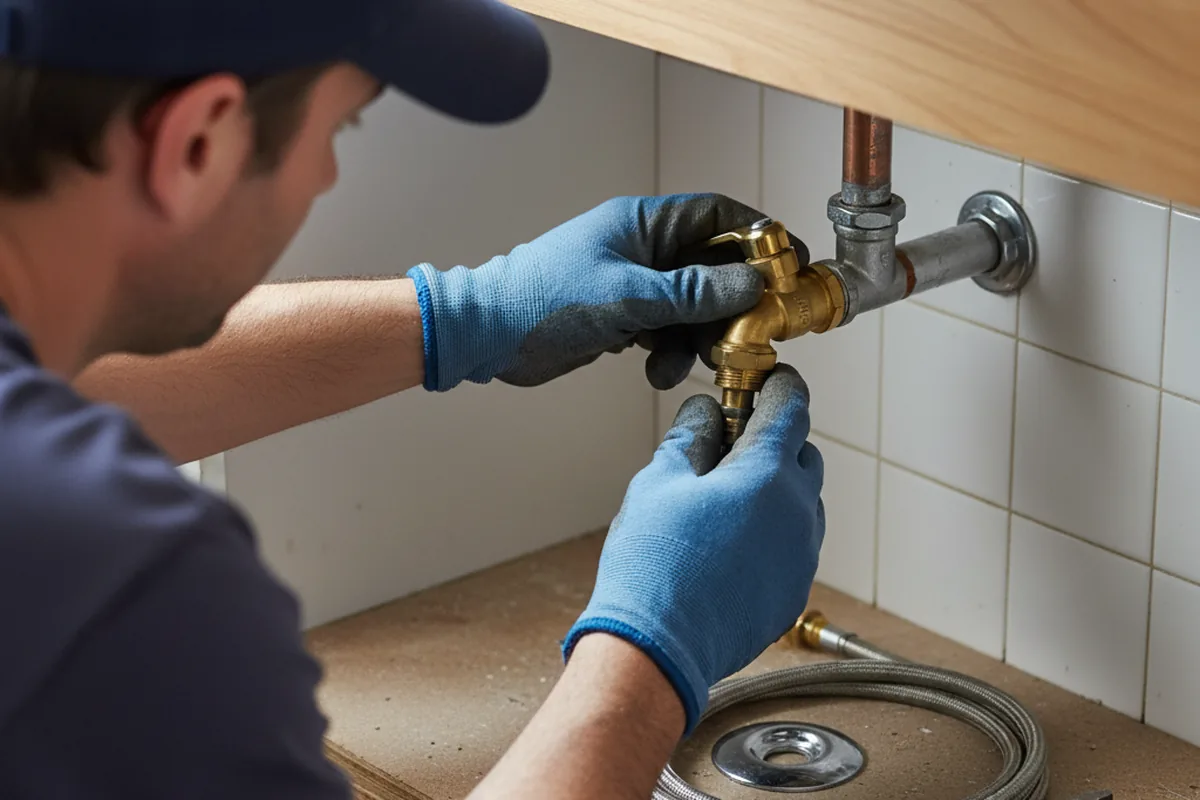 Shutoff valve and fitting work during Faucet and Fixture Repair in Kew Gardens